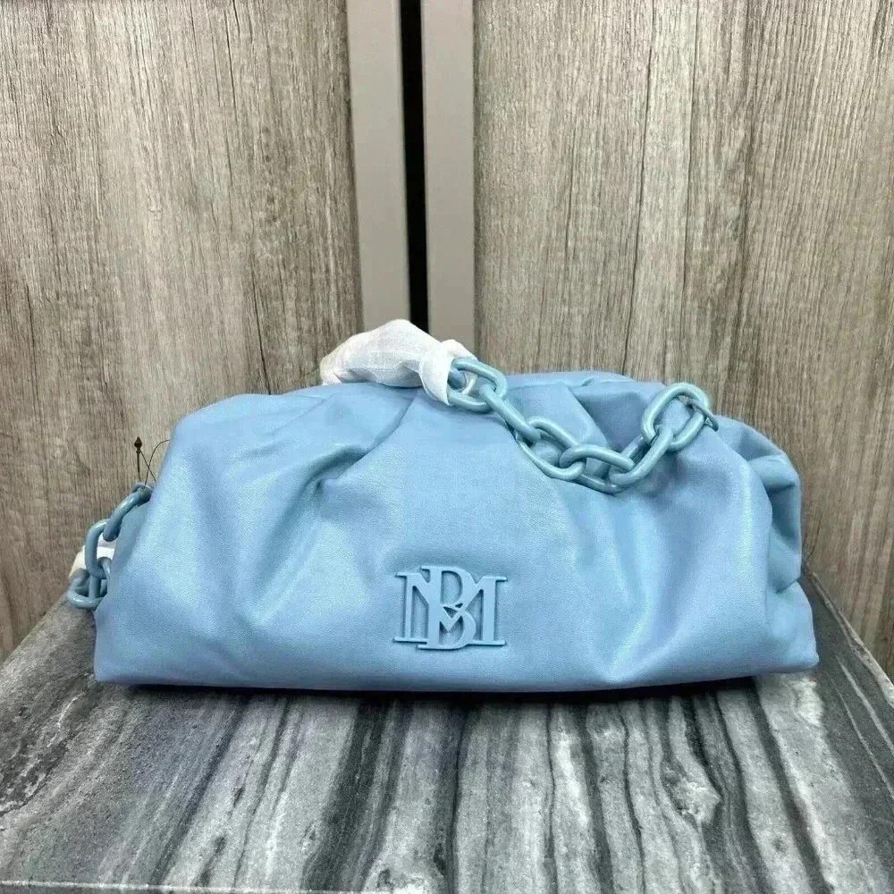 Badgley Mischka Soft Blue Chain Clutch Bag Brand New With Tags